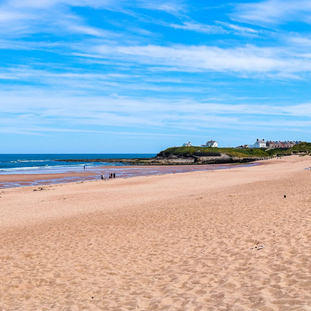 Beach at Whitley Bay, UK on nice day