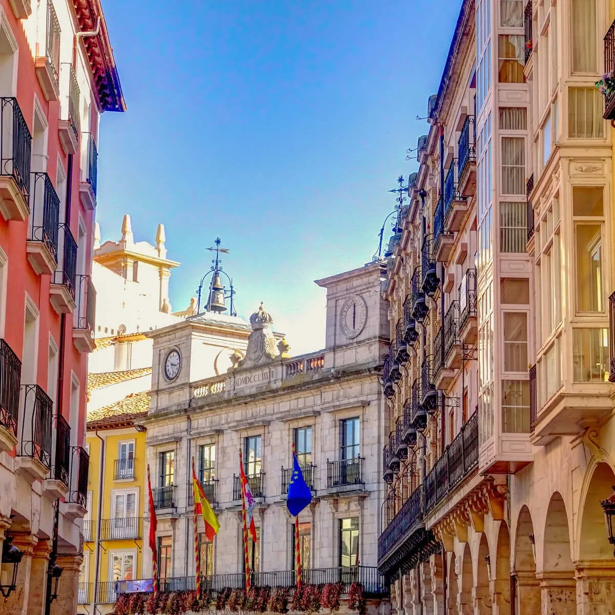 Beautiful Medieval Buildings In Logrono, Spain
