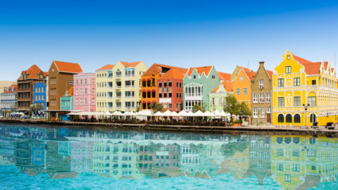 Beautiful embankment of Willemstad , Curacao