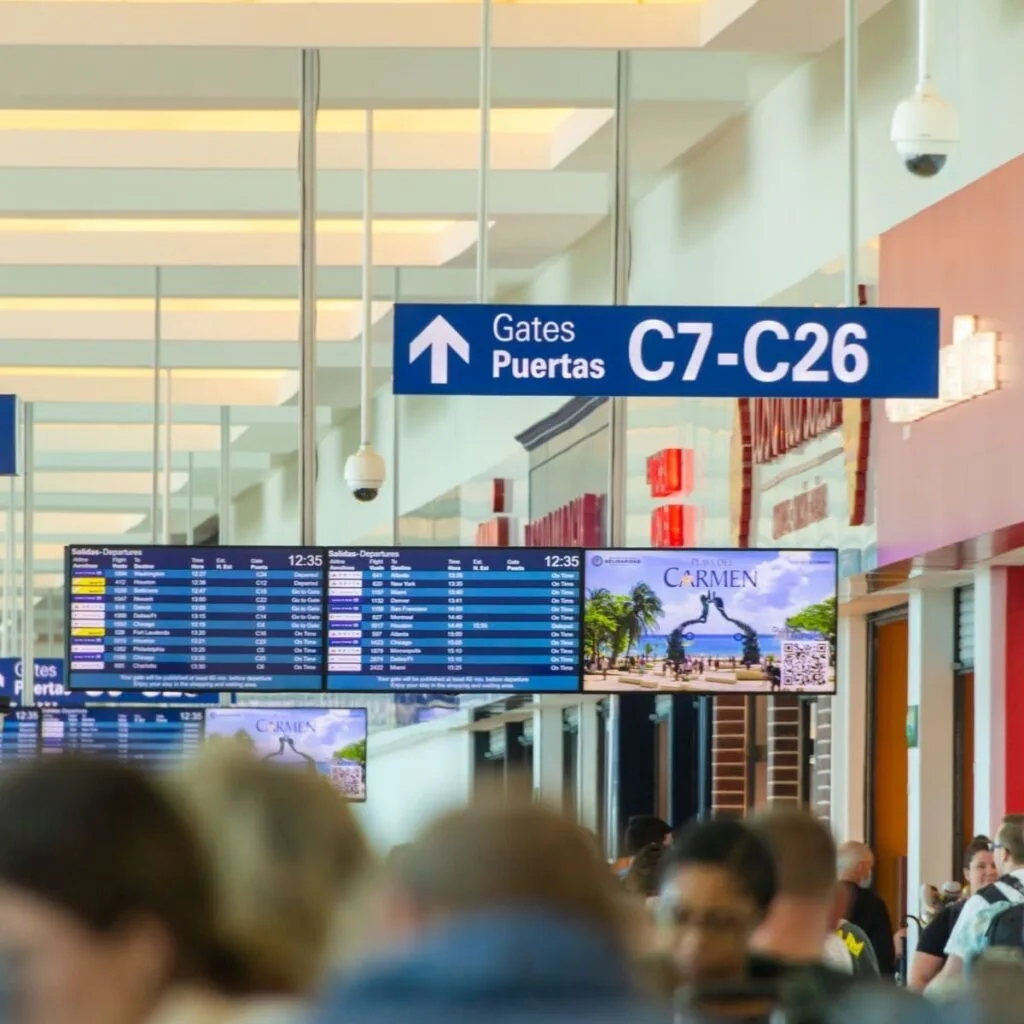 Cancun Airport At Rush Hour