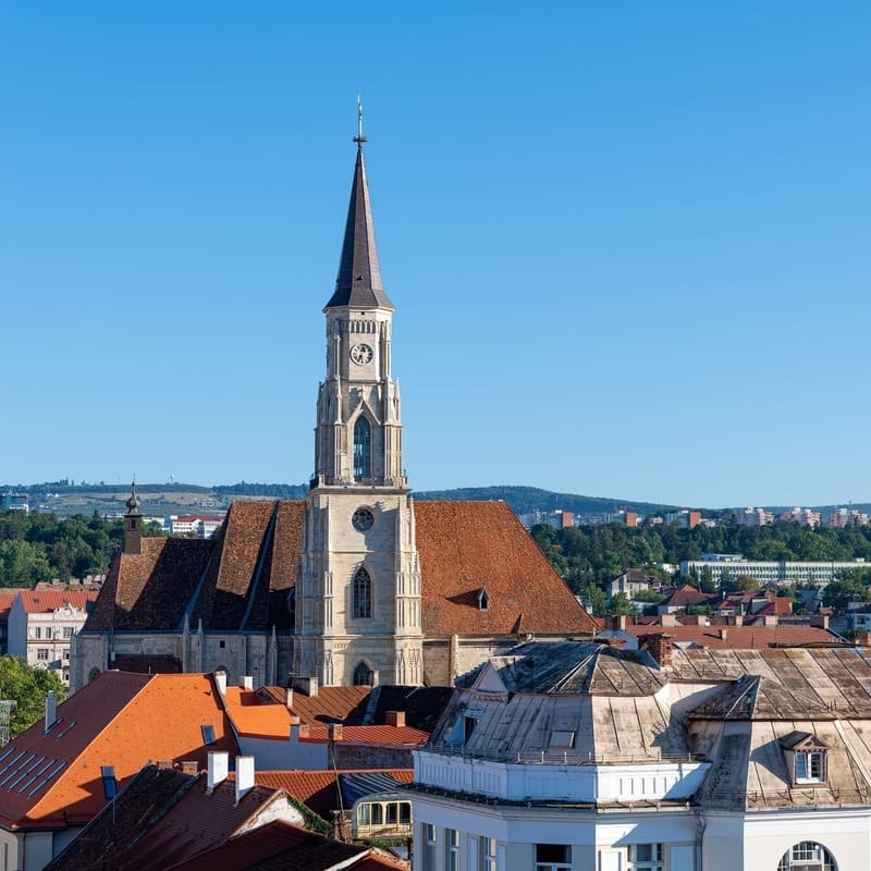 Church Spire In Cluj-Napoca In Romania