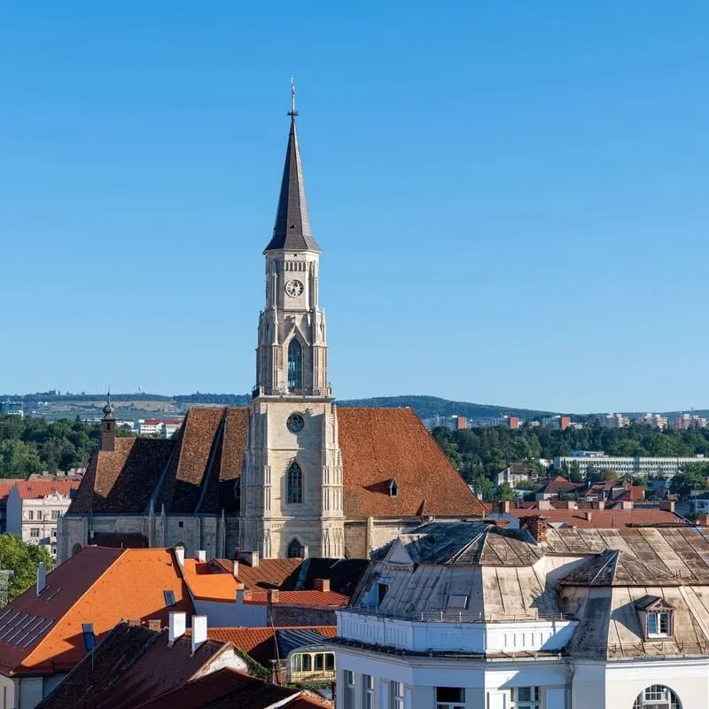 Church Spire In Cluj-Napoca In Romania