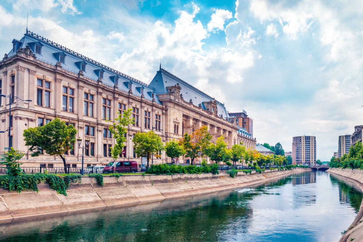 Court of Appeal Building on tne Dambovita River in Bucharest