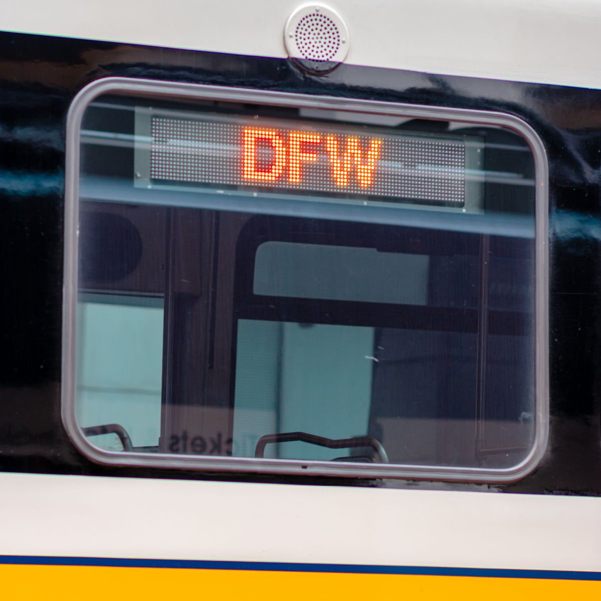 DFW stop on Dallas DART train