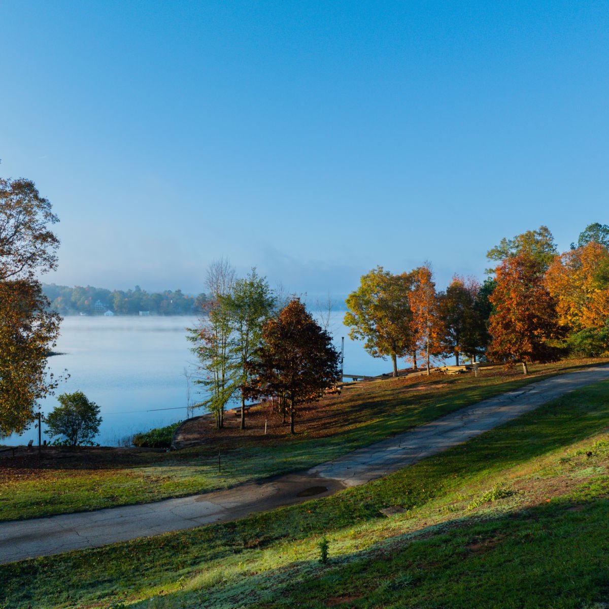 Early morning fall photos of Lake Tobesofkee