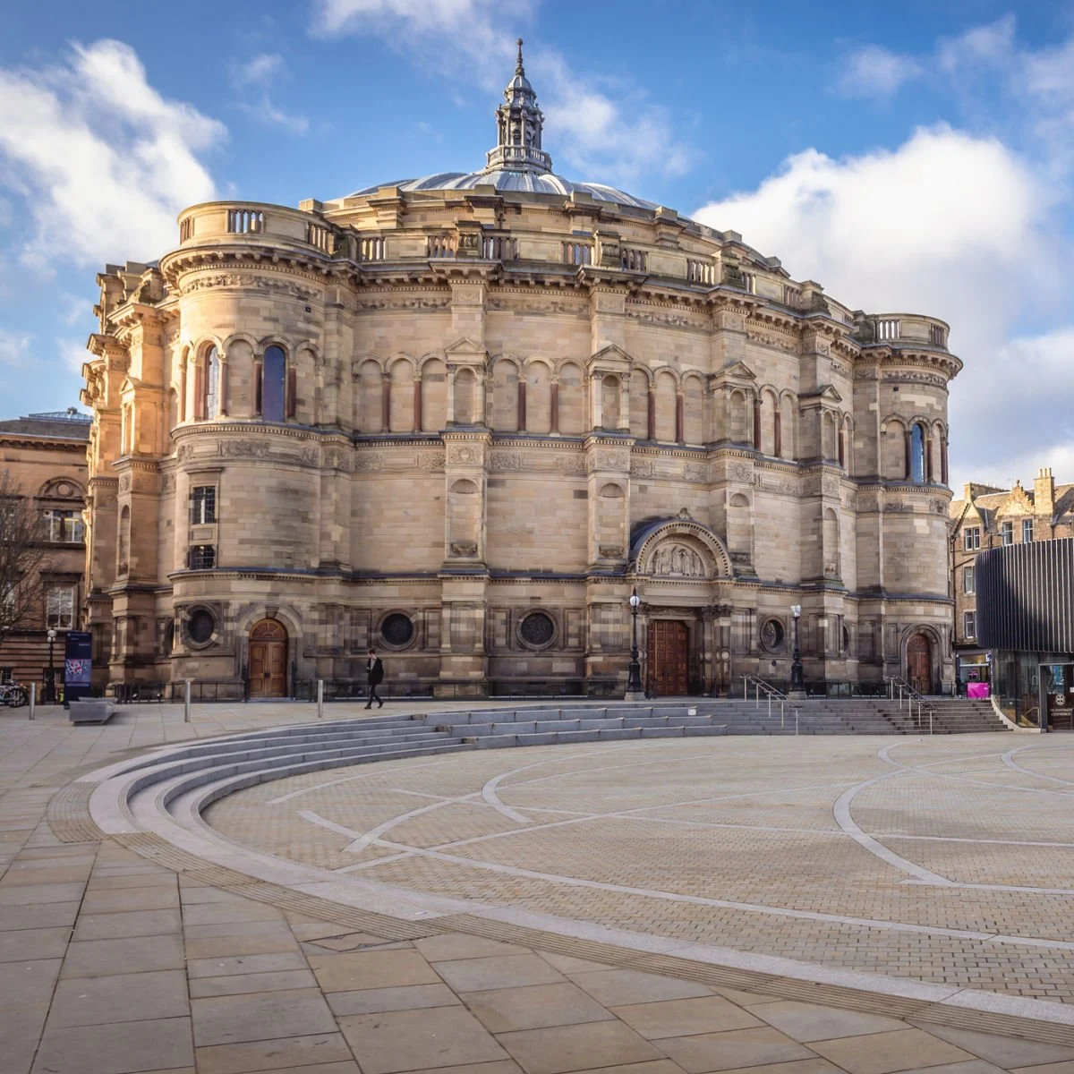 Facade of McEwan Hall in Edinburgh
