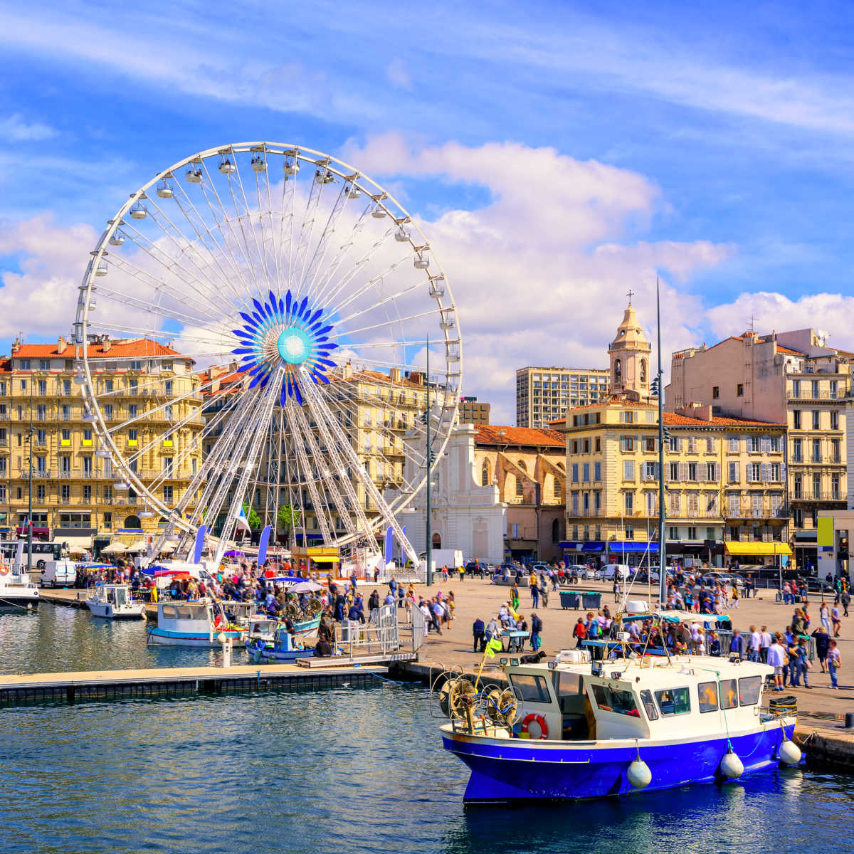 Ferris wheel in Old Town Marseille