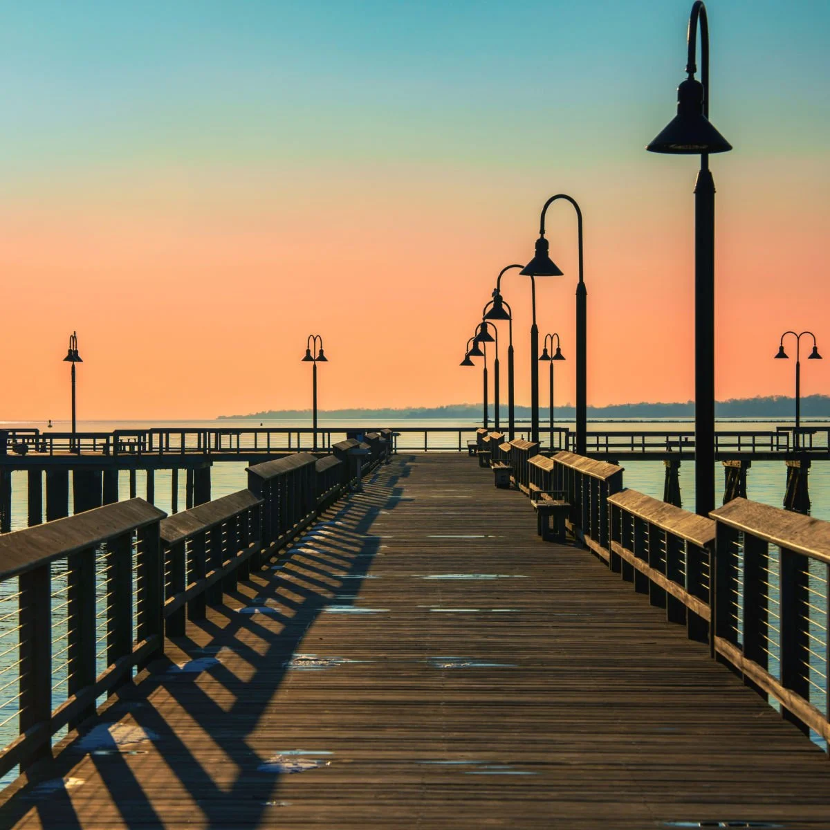Fishing pier on Long Island Sound