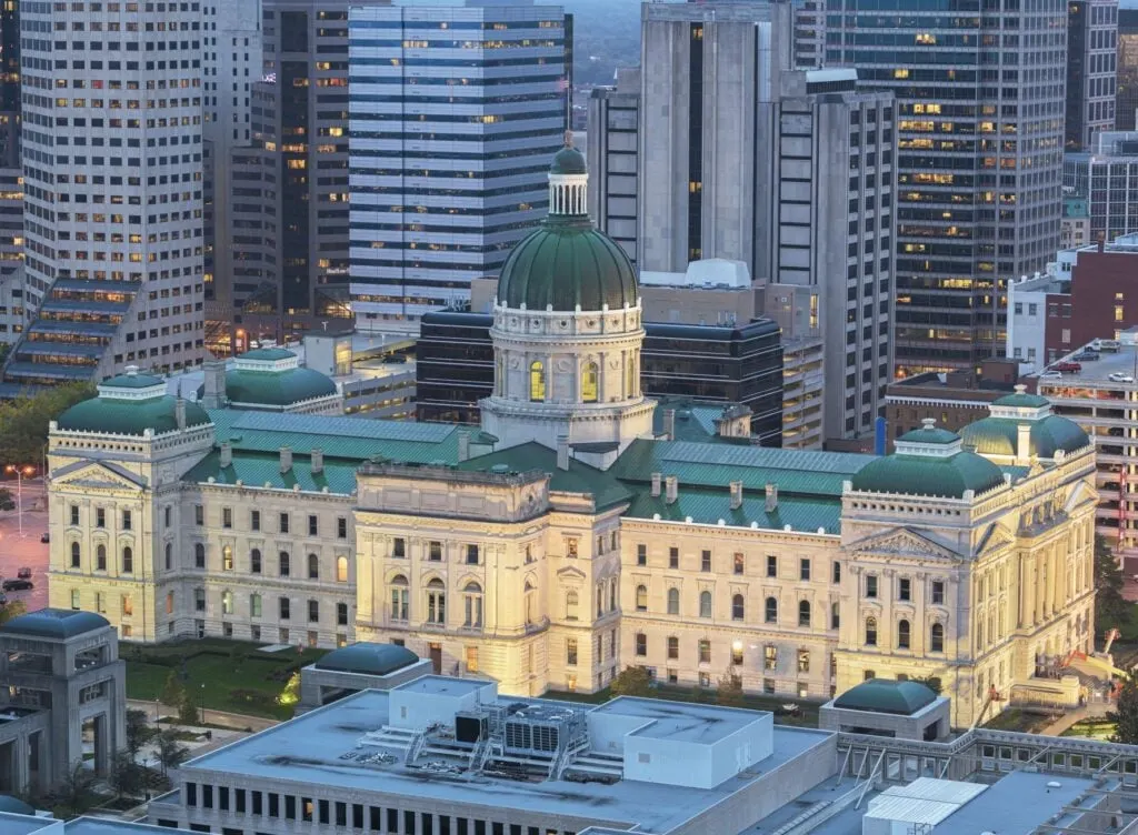 Indiana State Capitol Building in Indianapolis, Indiana, USA