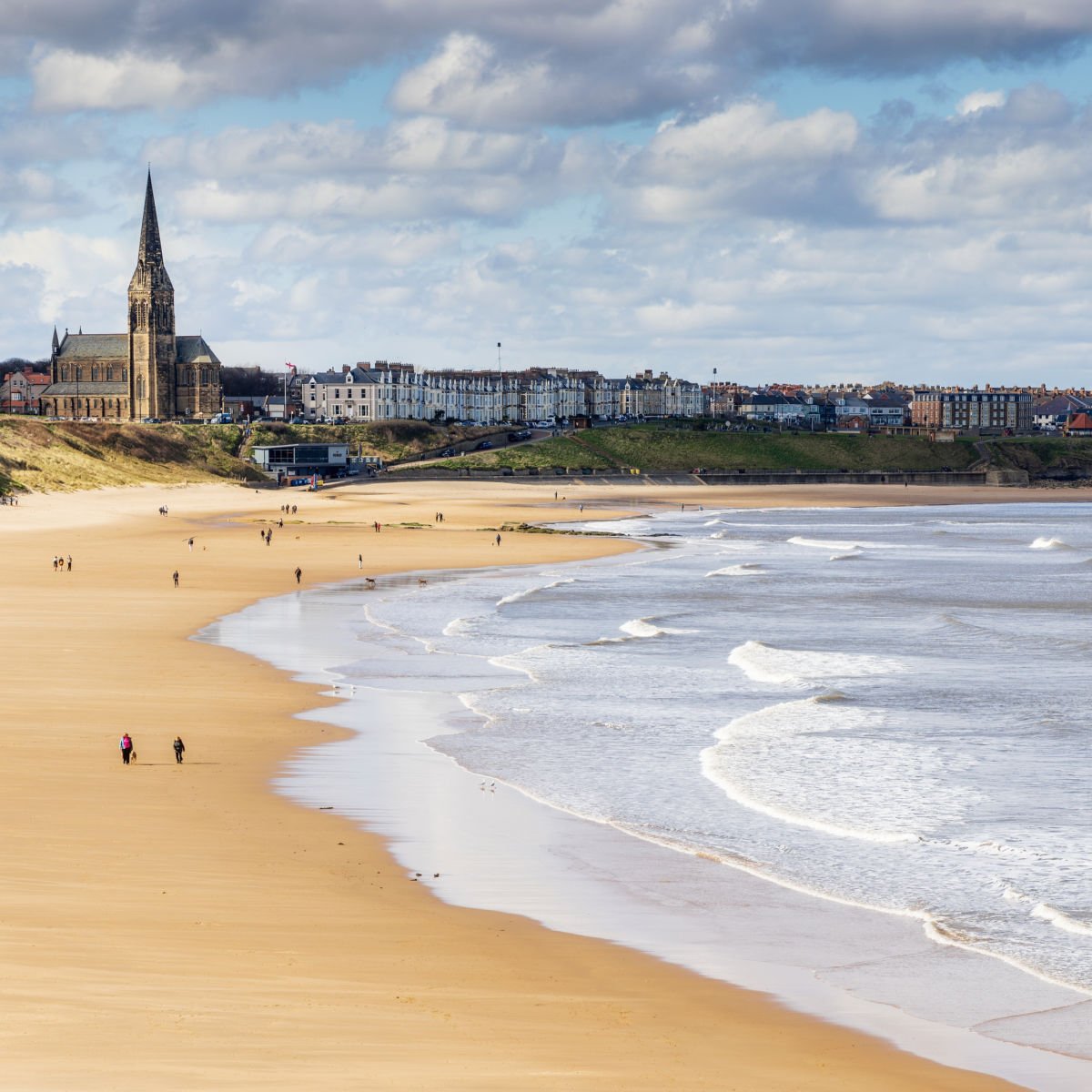Long Sands Beach in Tynemouth, UK