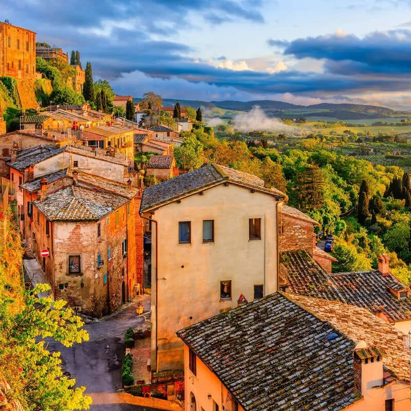 Medieval Old Town Of Siena, Italy