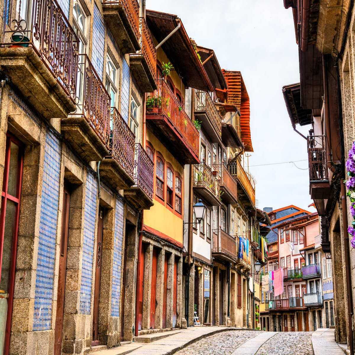 Medieval Street In Guimaraes, Portugal