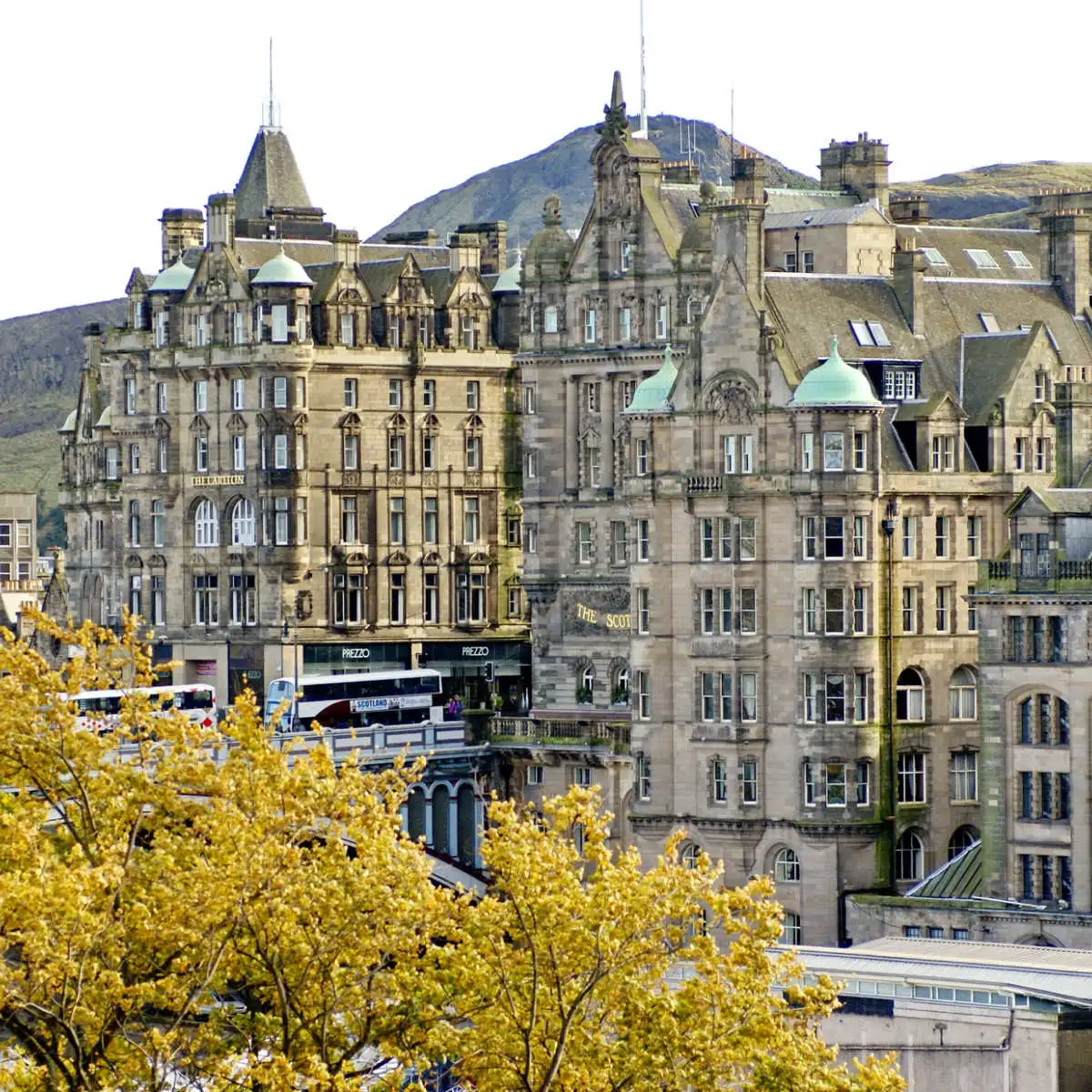 Old Town Edinburgh in fall