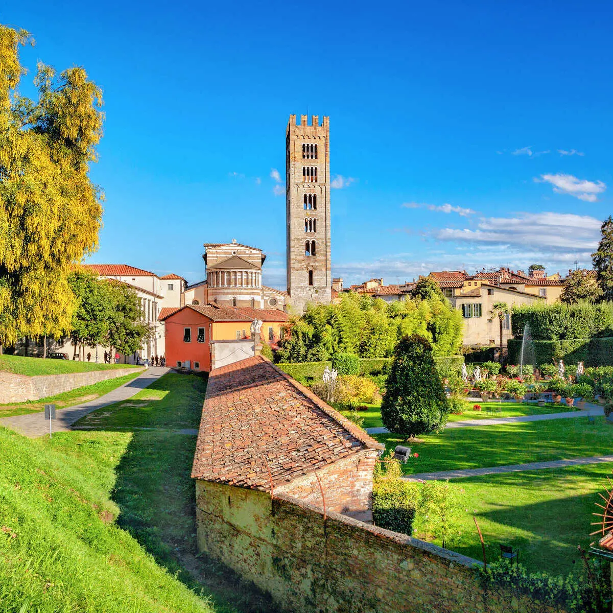 Picturesque View Of Lucca, Tuscany, Italy