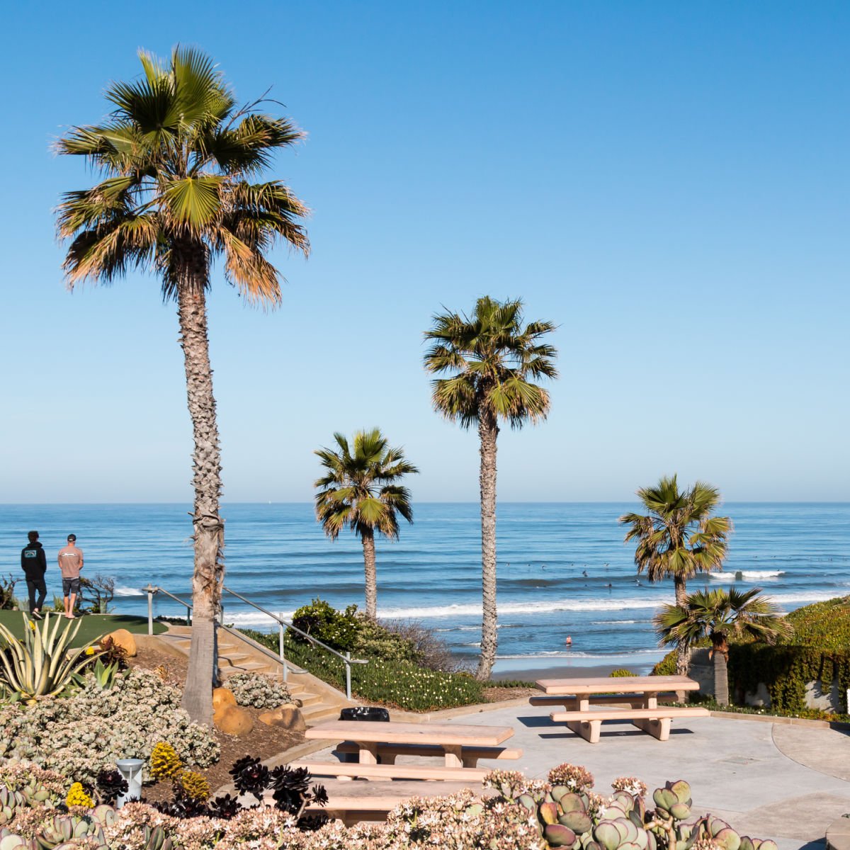 Small beachside park in Solana Beach, CA