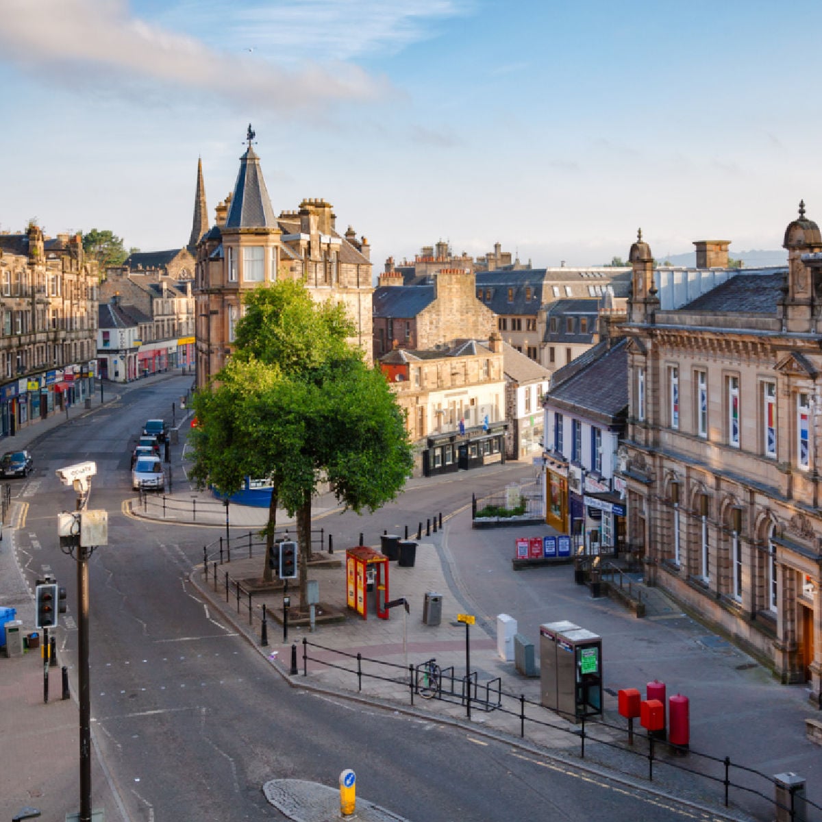 Stirling, Scotland townscape in spring