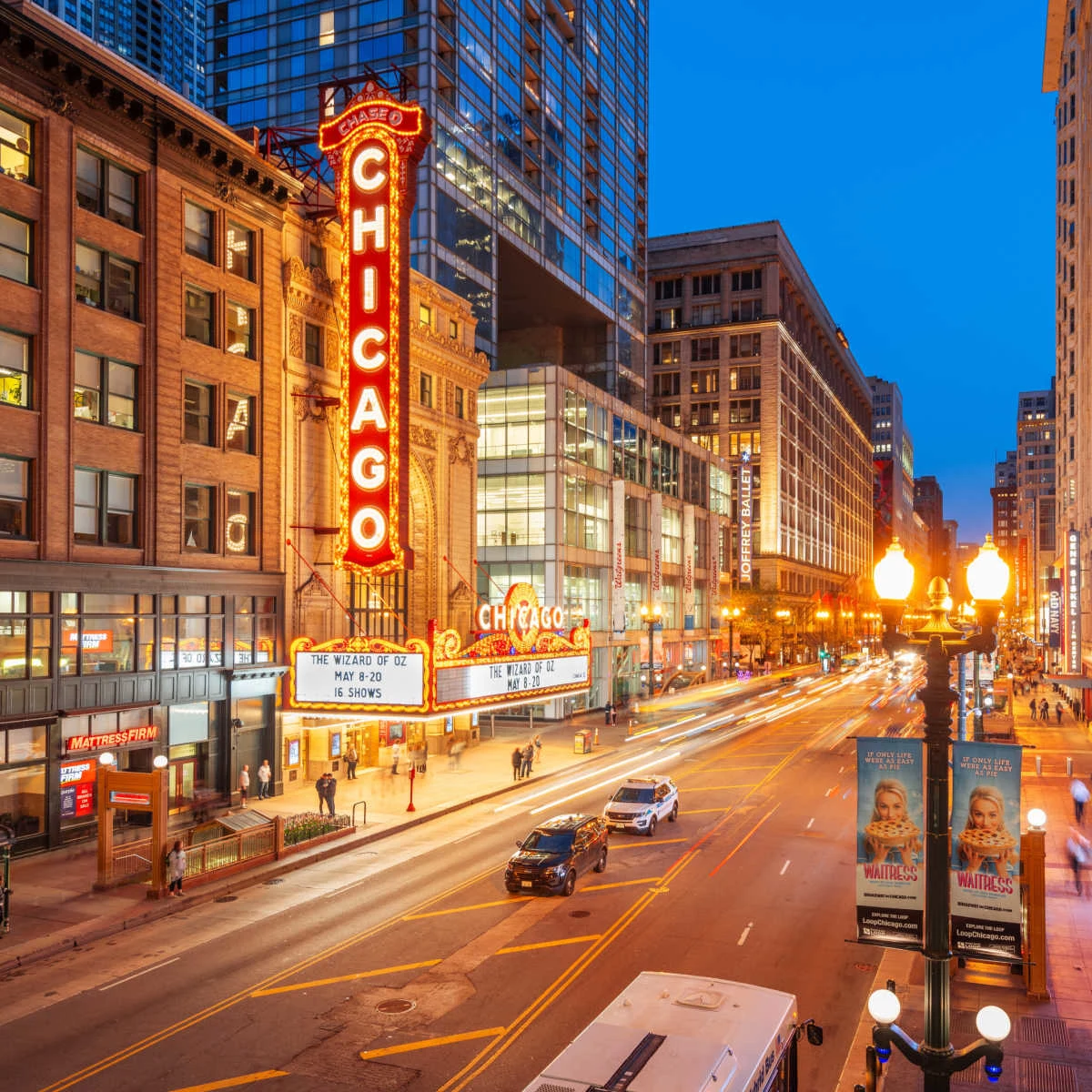 The landmark Chicago Theatre
