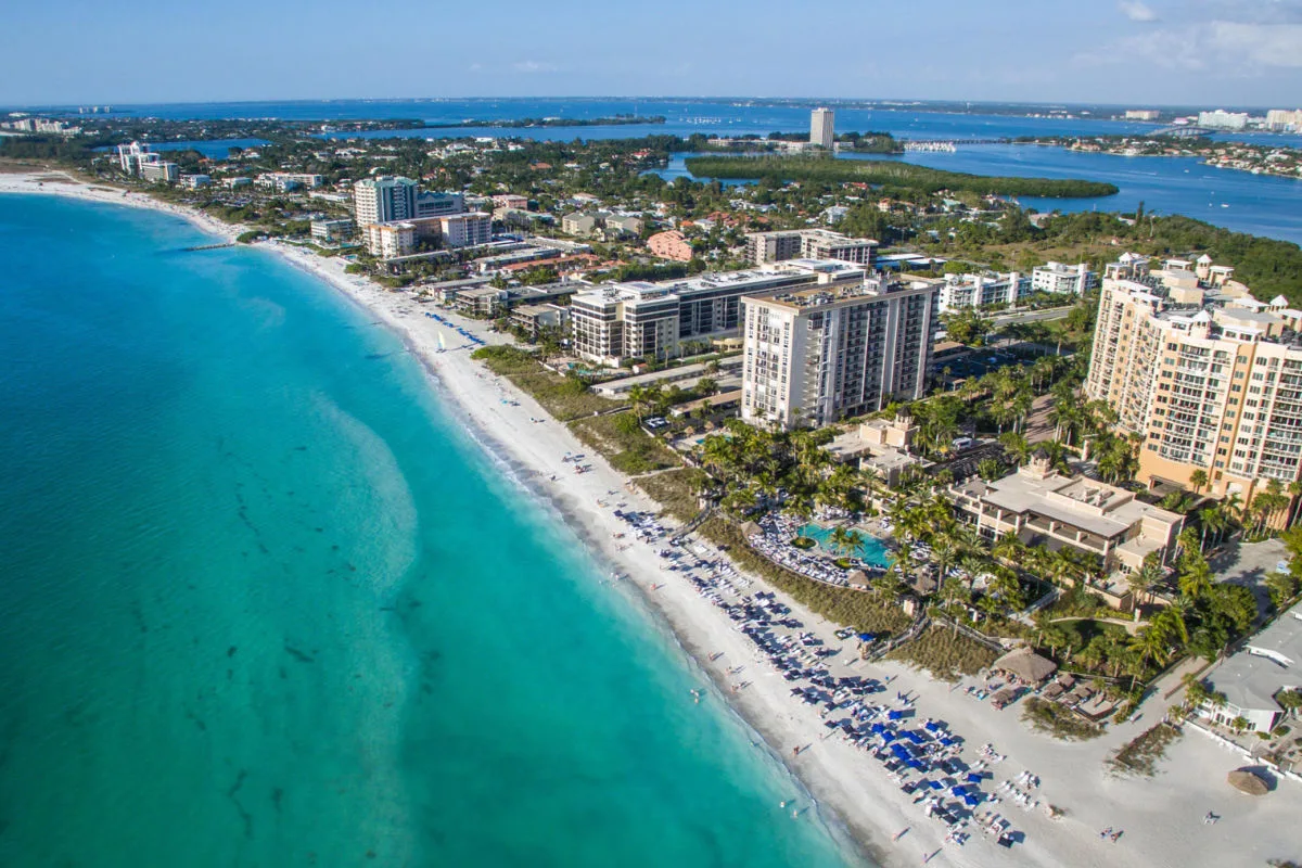 Shores of Lido Key, FL on nice day