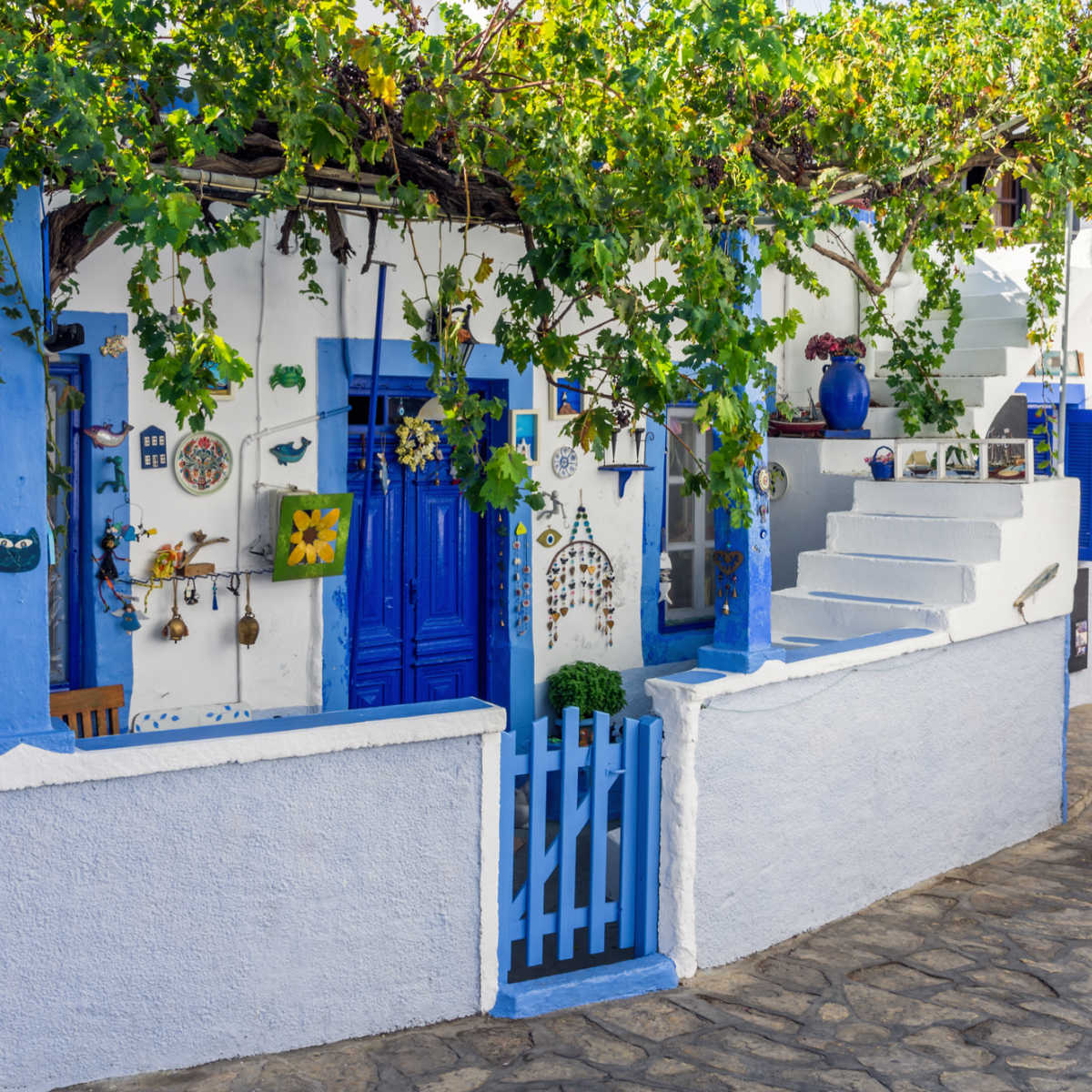 Traditional home in Leipsoi, Greece