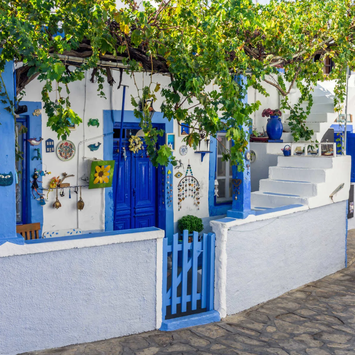 Traditional home in Leipsoi, Greece