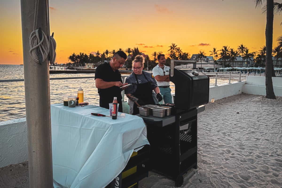 private dinner on the beach with Chef Cheyenne Armstrong