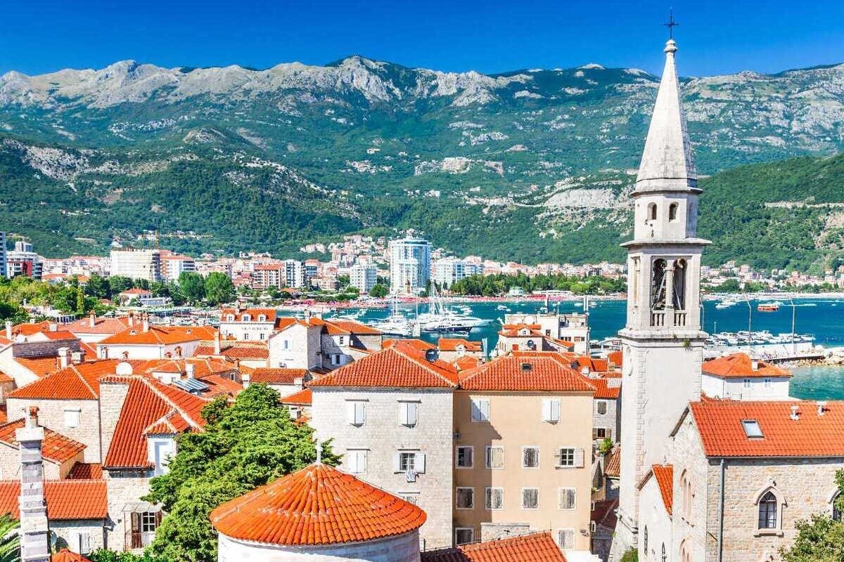 Aerial View Of Budva Cathedral, Montenegro