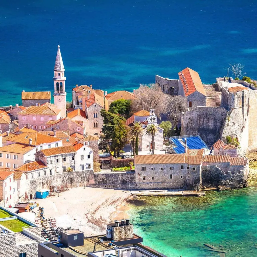 Aerial View Of Budva, Montenegro