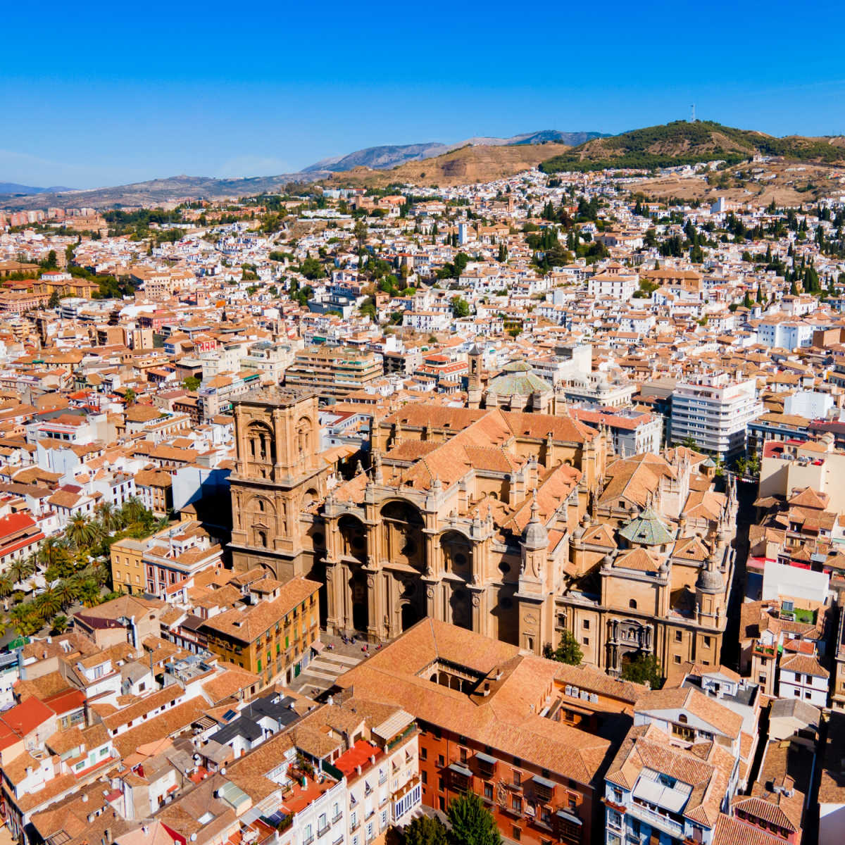 Aerial view of Granada, Spain