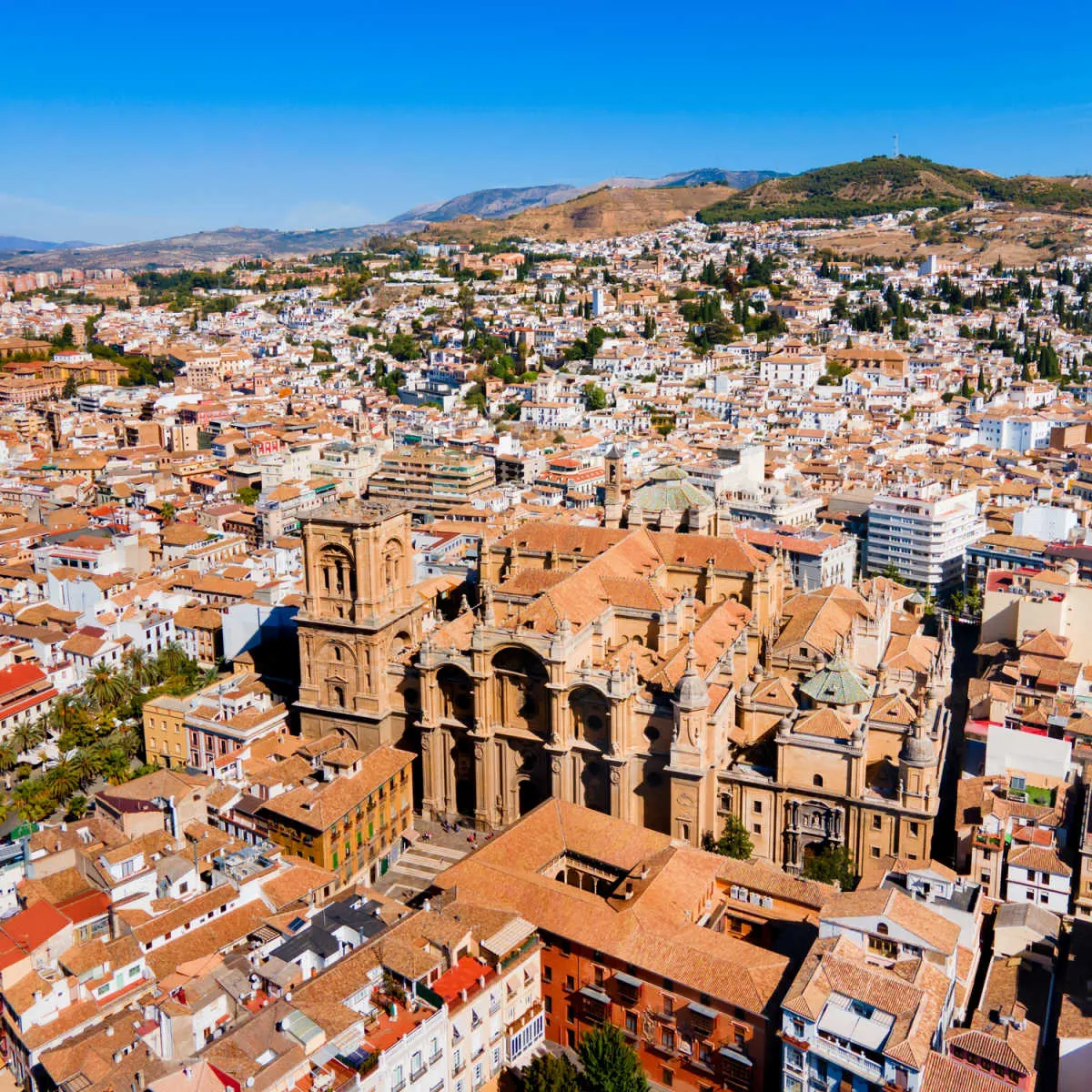 Aerial view of Granada, Spain