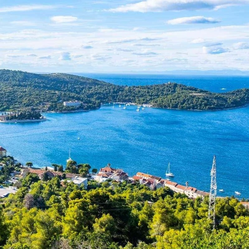 Beautiful Panoramic View Of Vis Island, Croatia