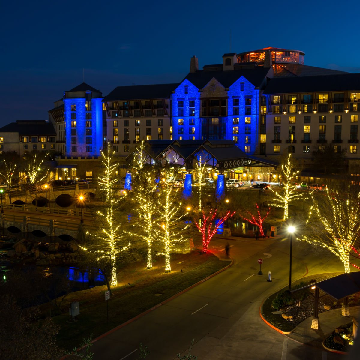 Christmas lights at Gaylord Texas in Grapevine