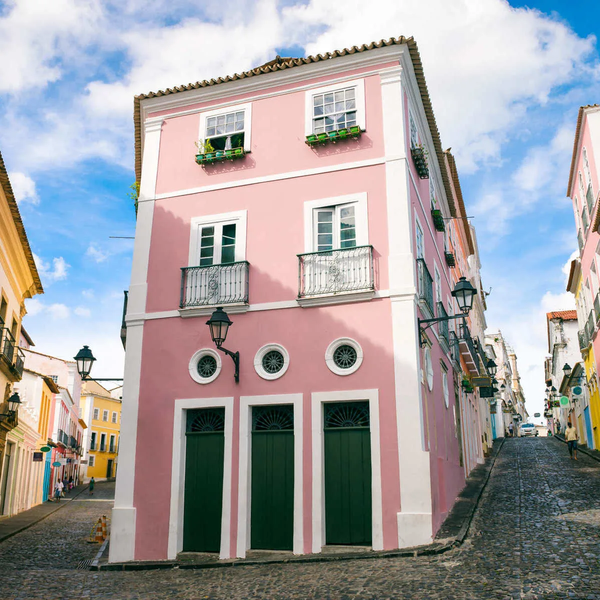 Colonial Buildings In The Pelourinho Historic Center, Salvador de Bahia, Brazil
