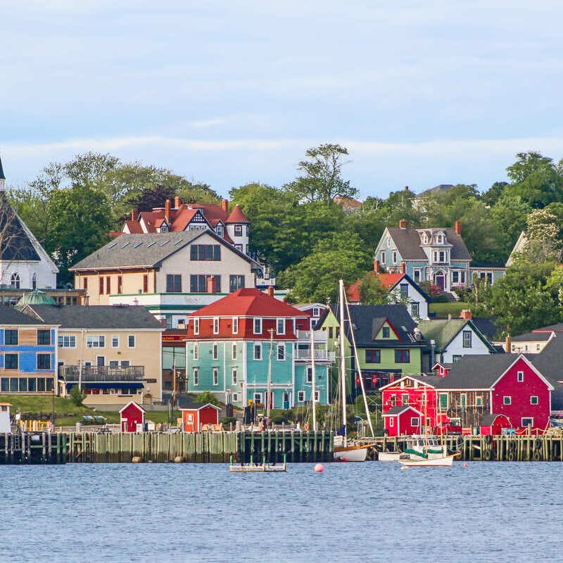 Colorful Harbor In Lunenburg, Nova Scotia, Canada
