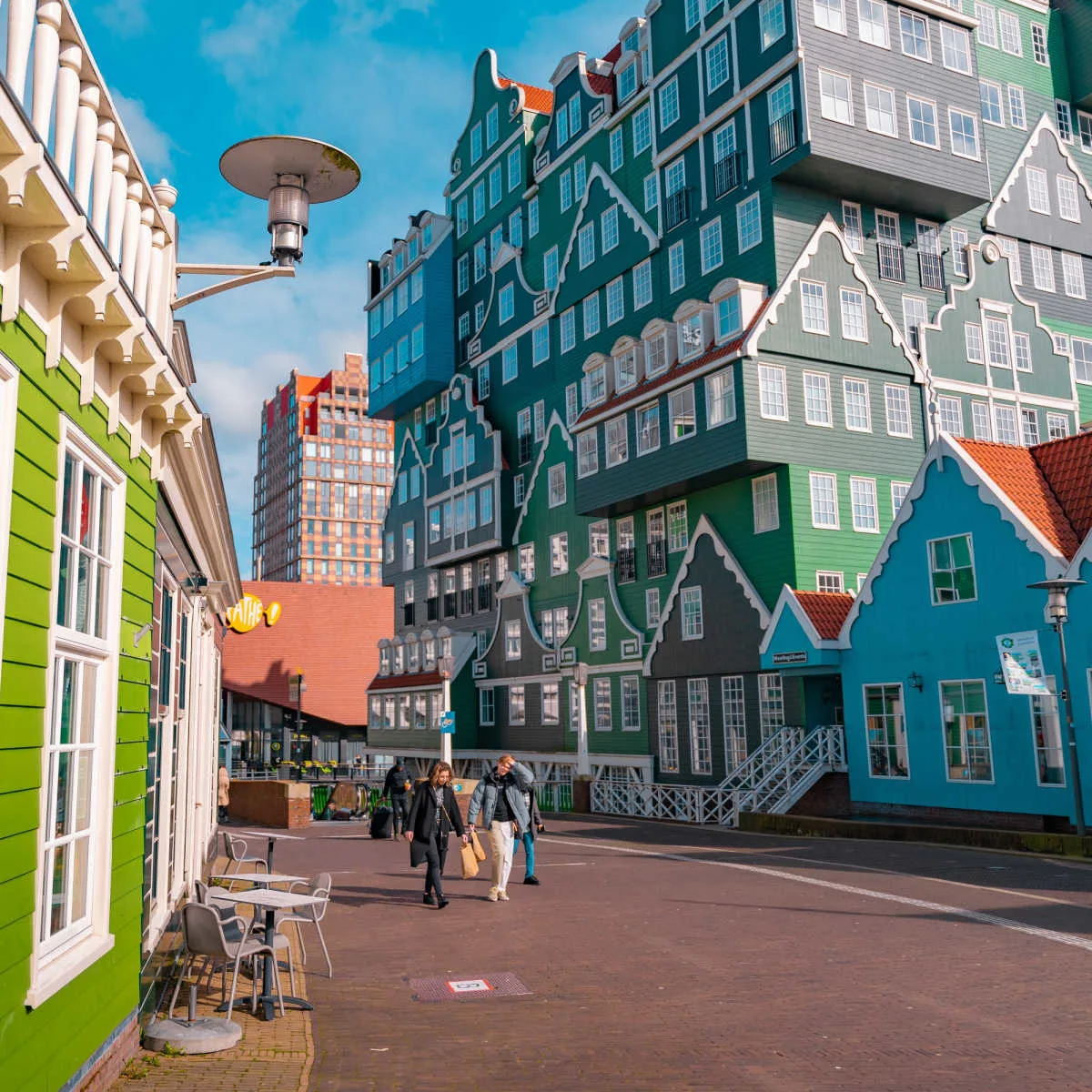 Colorful stacked homes in Zaandam