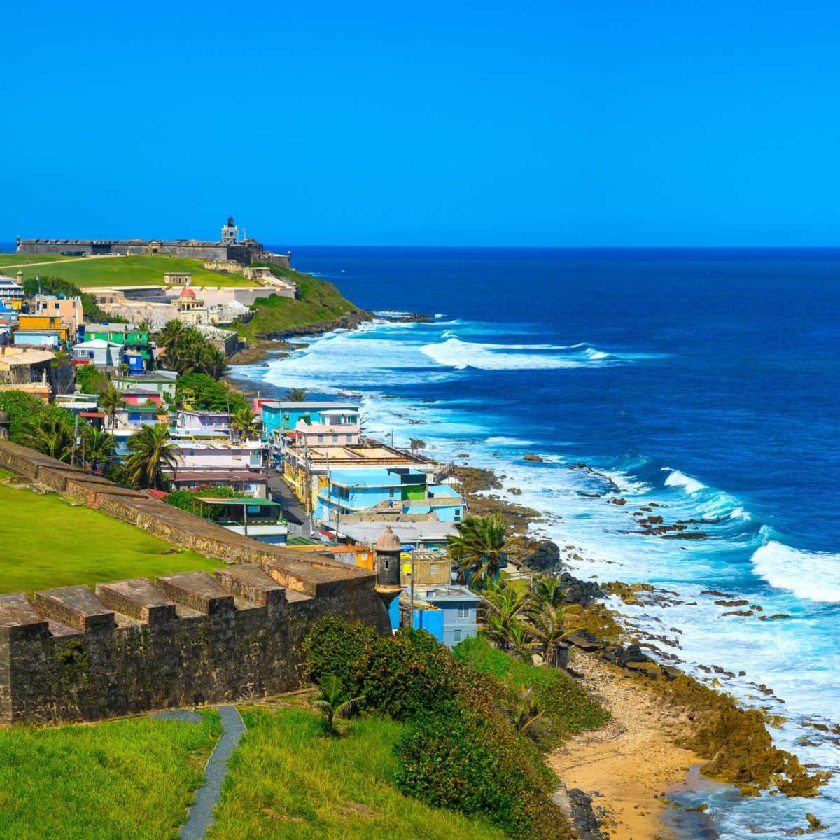 Crashing waves in San Juan, PR