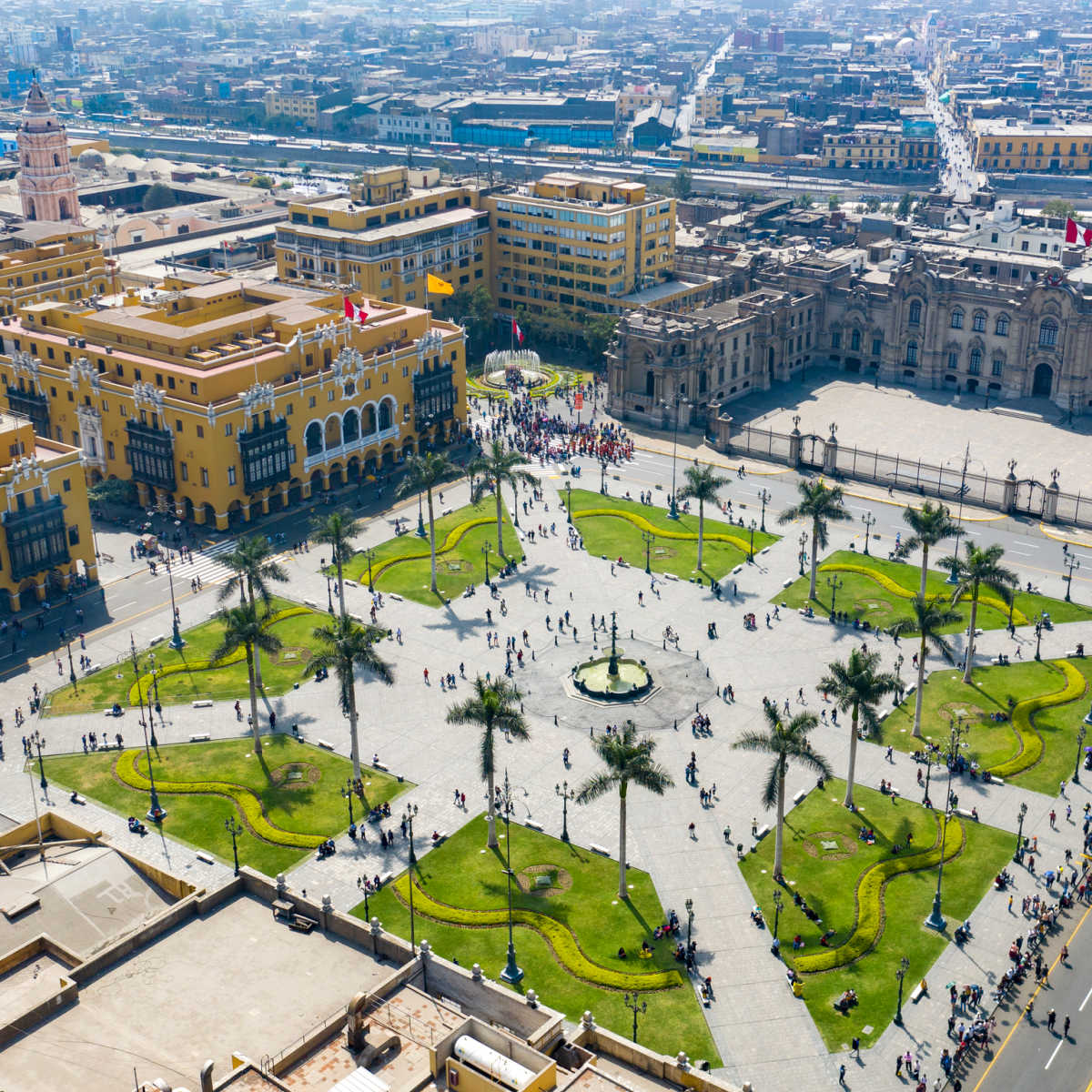 Historic plaza in Lima, Peru
