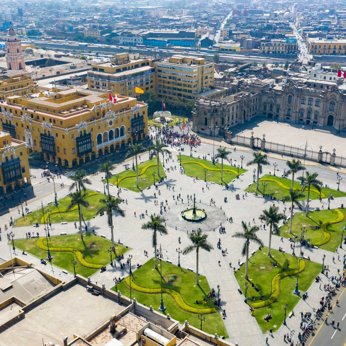 Historic plaza in Lima, Peru