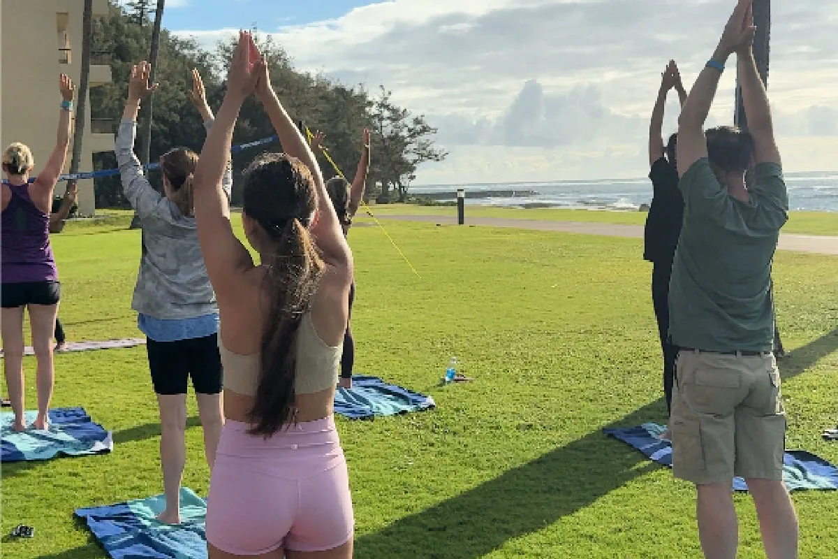 Morning Yoga Sheraton Kauaia Coconut Beach Resort