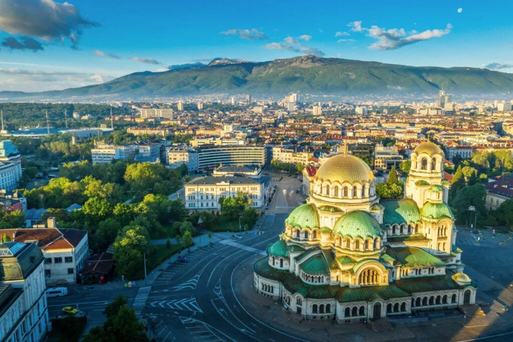 Sofia, Bulgaria cityscape on nice day