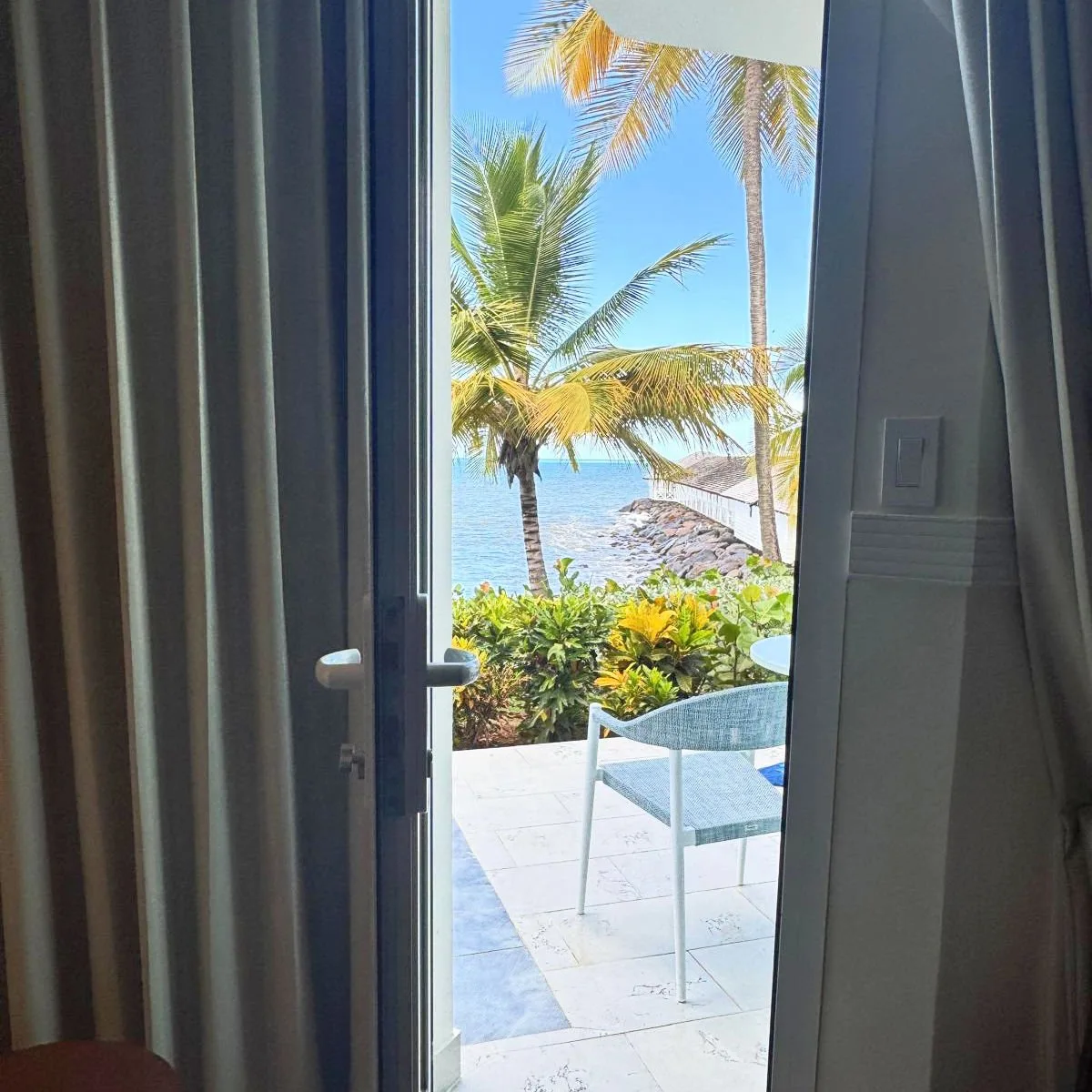 Ocean-view from back patio at Secrets St. Lucia Resort & Spa