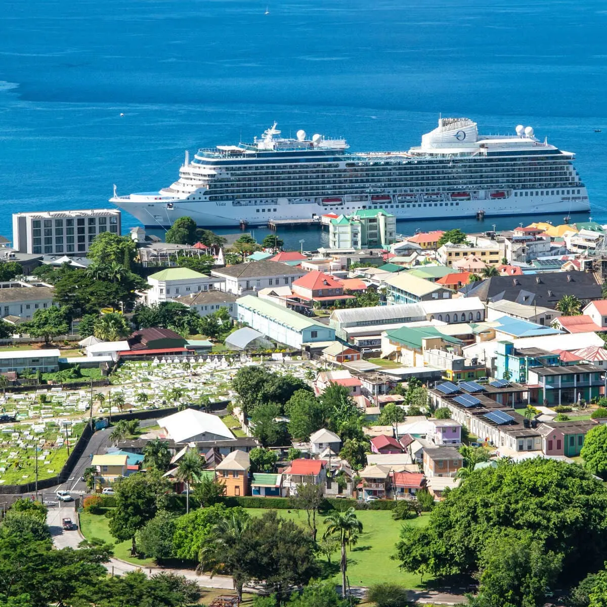 Panoramic View Of Roseau, Capital Of Dominica