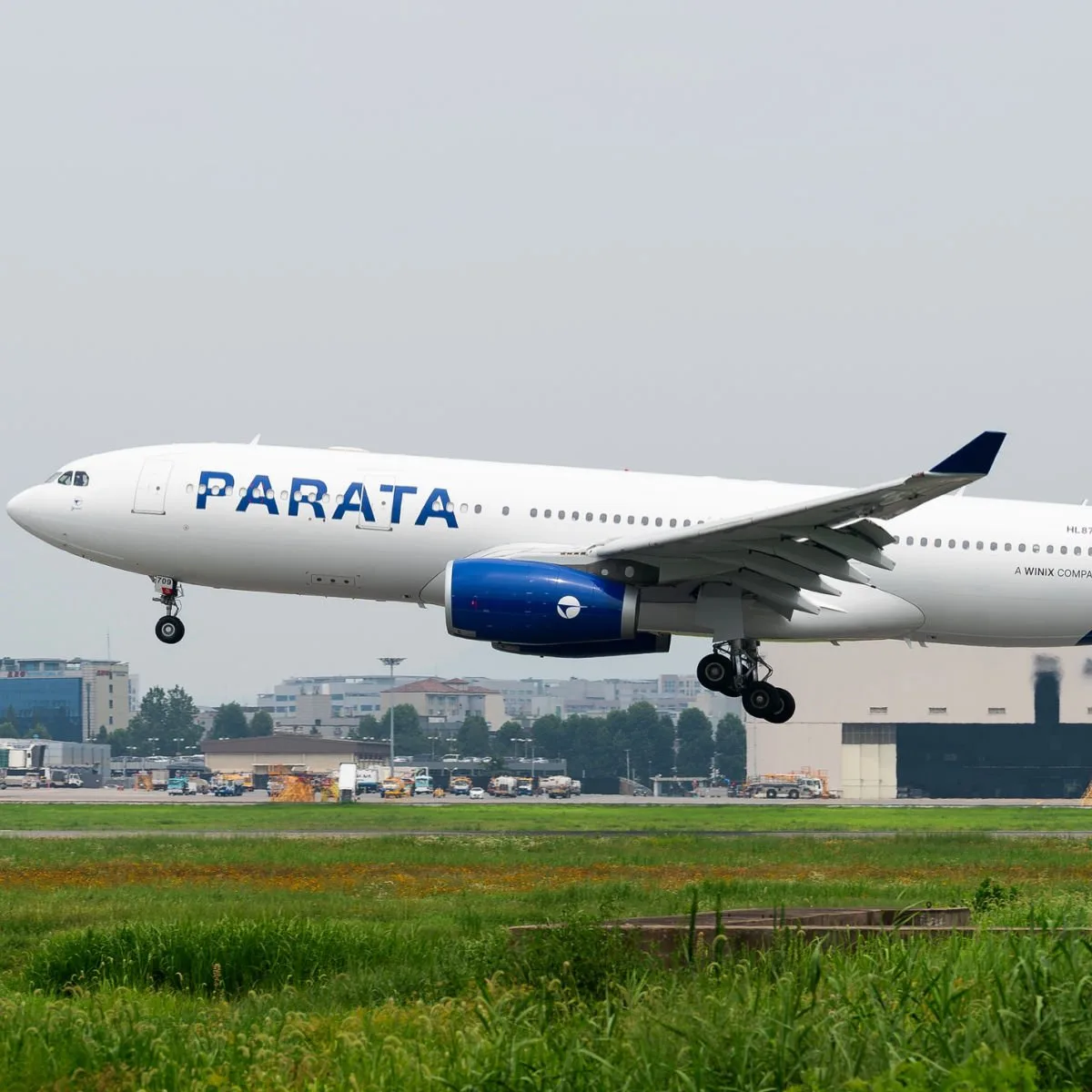 Parata Air landing at airport in Asia