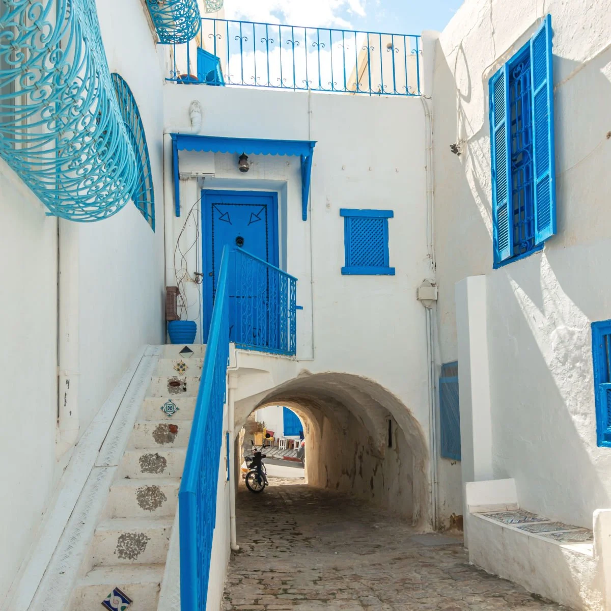 Storied streets of Sidi Bou Said, Tunisia
