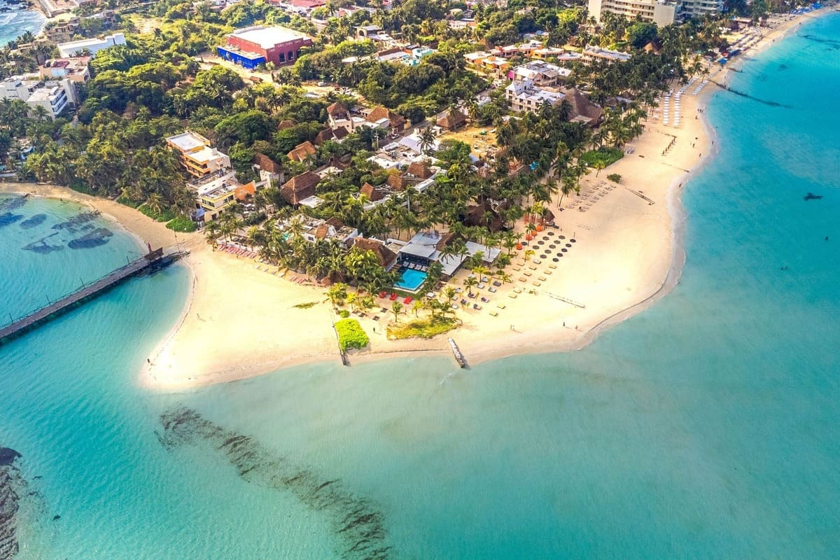 Aerial View Of Isla Mujeres, Mexico