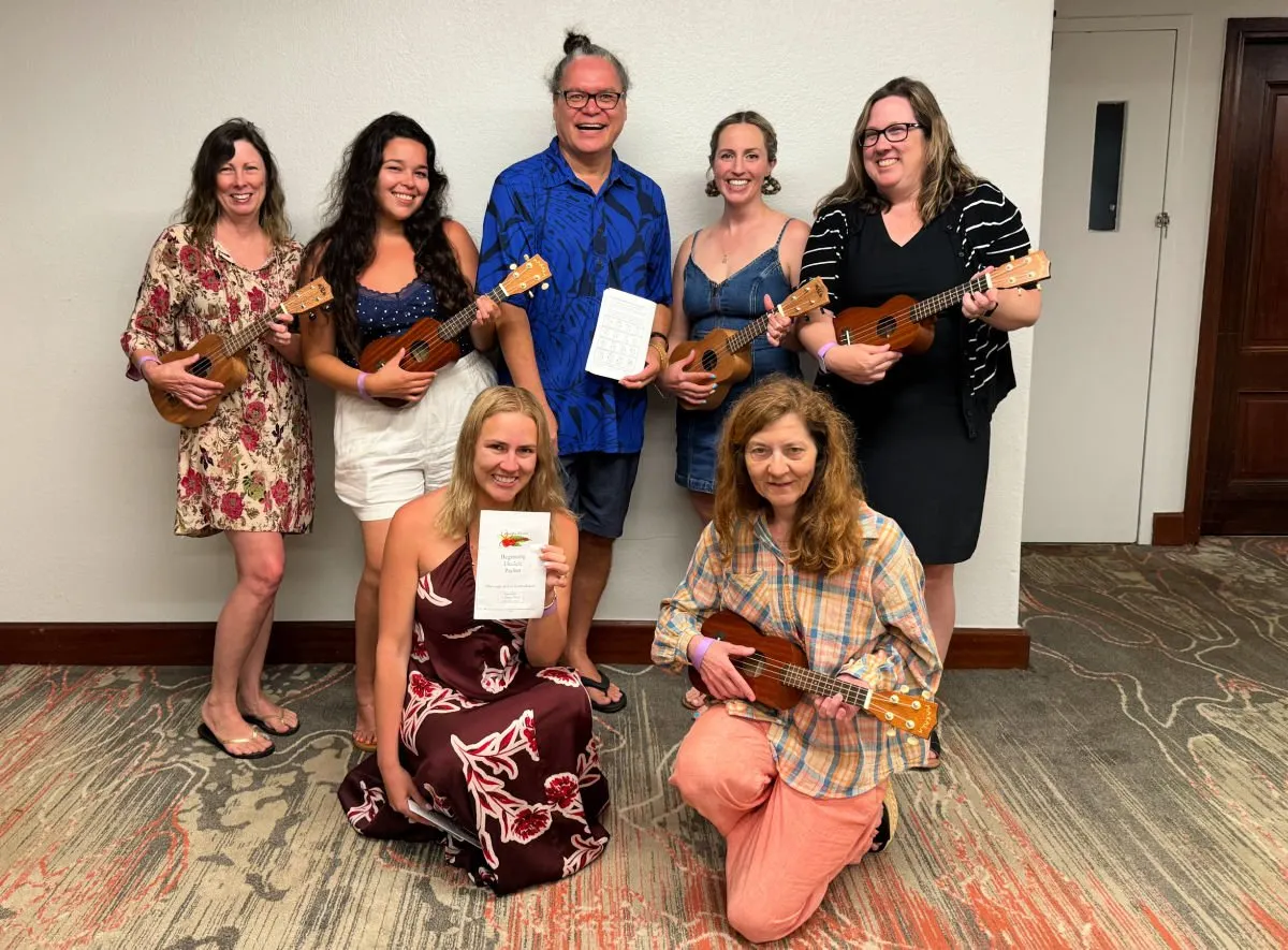 Ukelele lesson at Sheraton Kauai Coconut Beach Resort