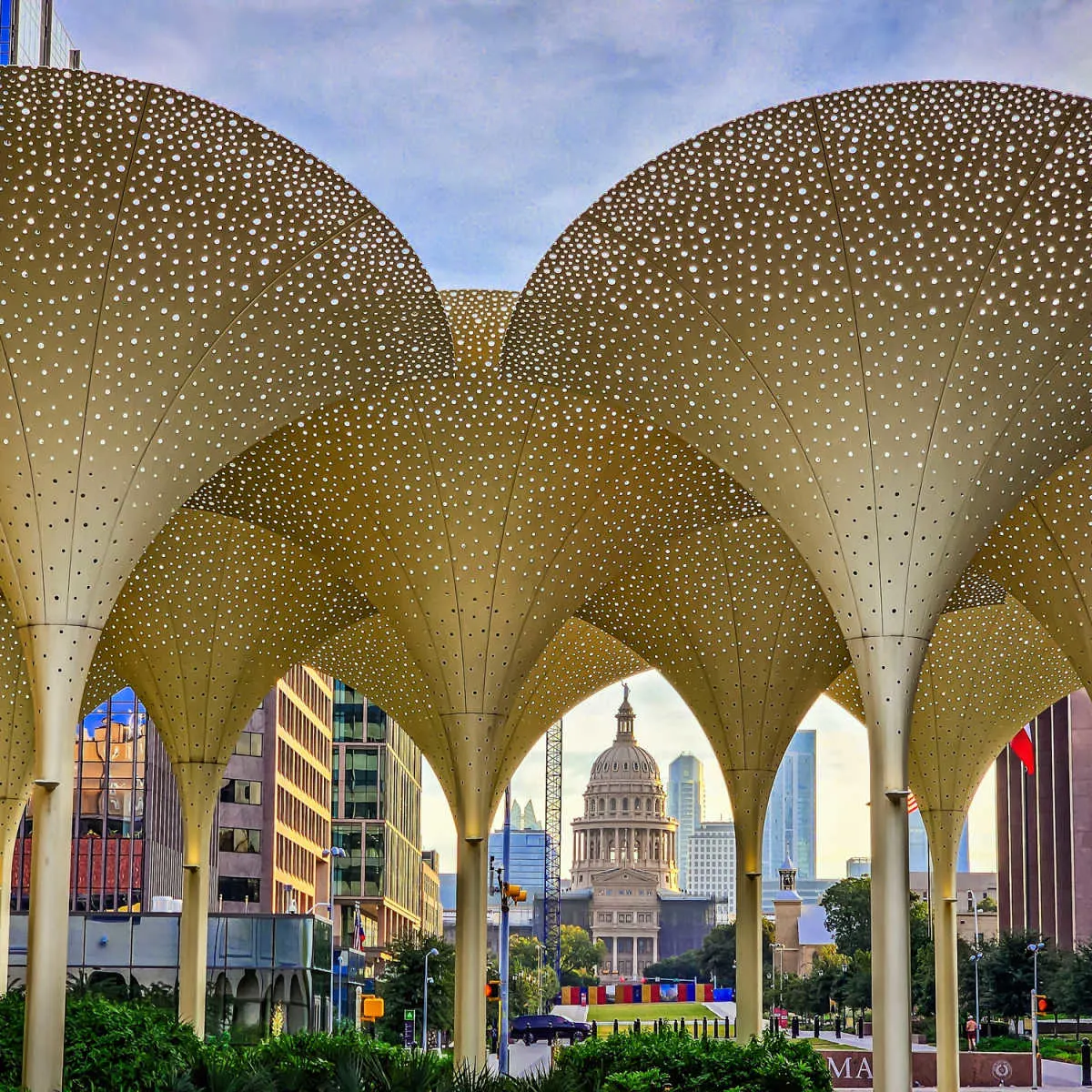 View of Texas Capitol from The Blanton Museum of Art - Austin, TX