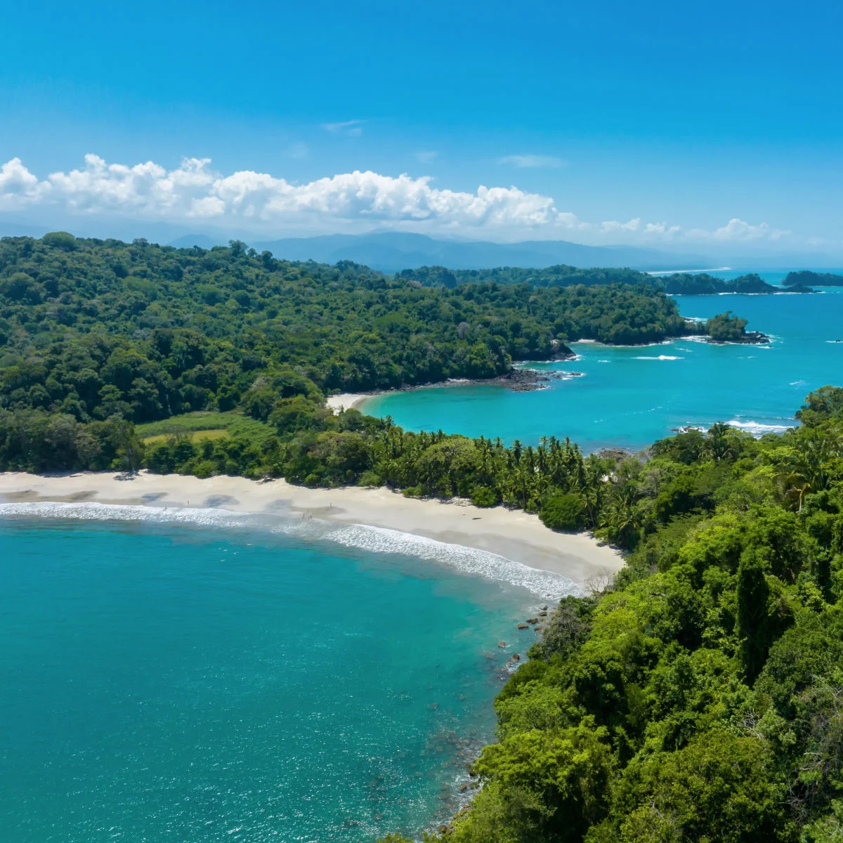 Aerial view of Manuel Antonio National Park in Costa Rica