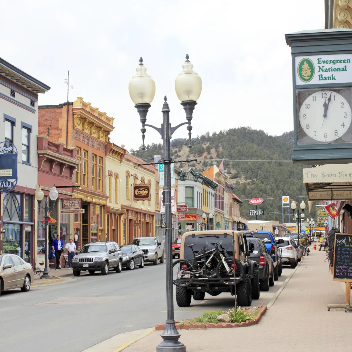 Charming townscape of Idaho Springs, CO