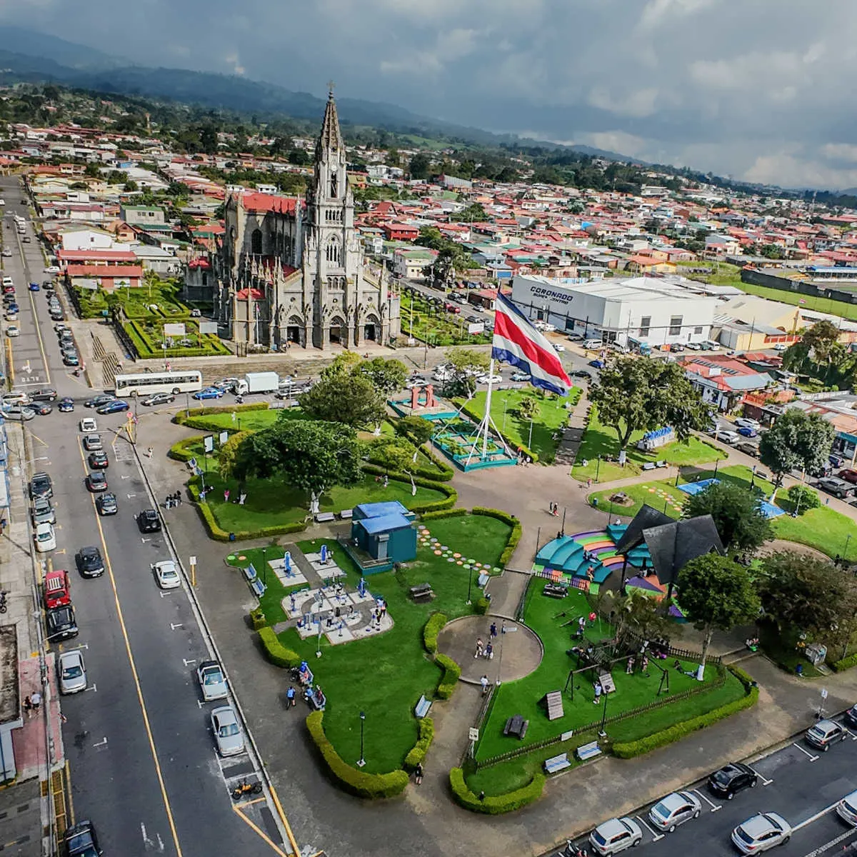 Costa Rica flag in San Jose