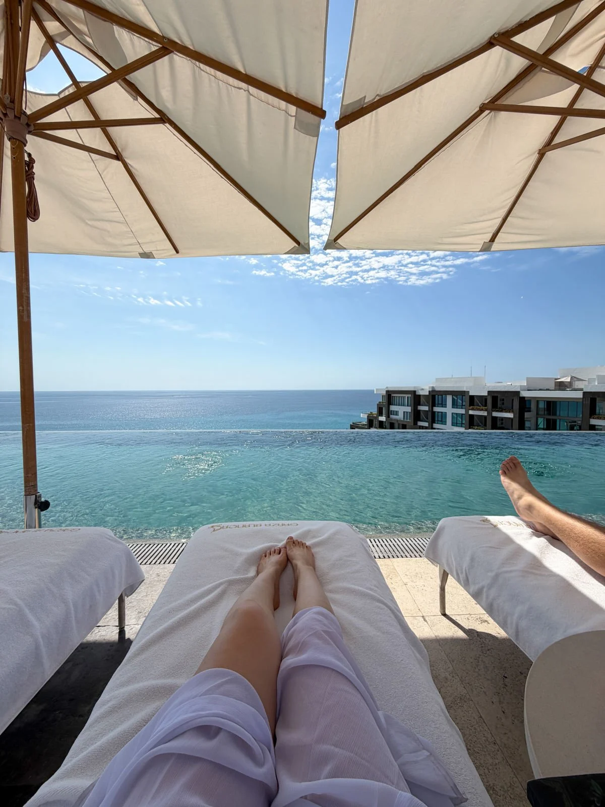Garza Blanca Los Cabos Rooftop Pool Lounging